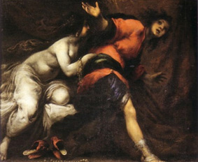 Joseph and the wife of Potiphar, 1650, Cecco Bravo