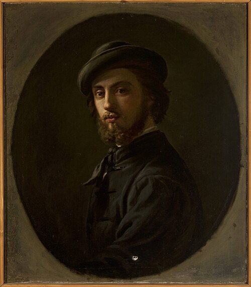Self-portrait as a young man, 1860, Leopold Horovitz