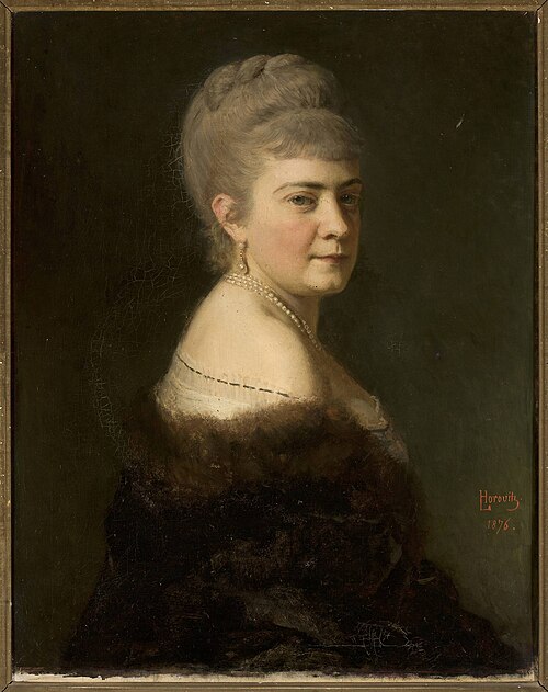 Portrait of Melania née Jastrzębska 1.v. Dunin 2.v. Rawicz, 1876, Leopold Horovitz