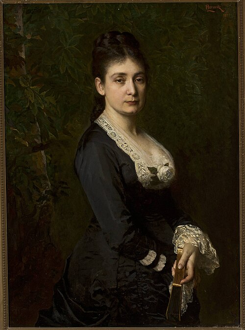 Portrait of Mina Fajans (1841–1933), 1877, Leopold Horovitz