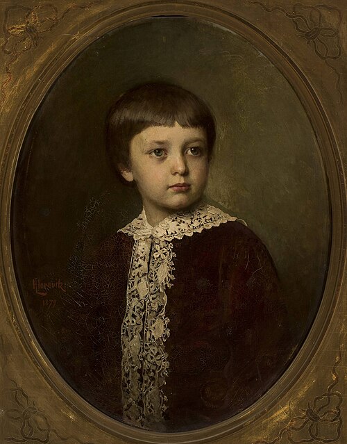 Portrait of a boy, 1879, Leopold Horovitz