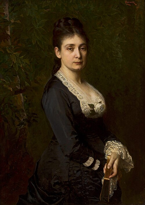 Portrait of Mina Fajans (1841-1933), 1877, Leopold Horovitz