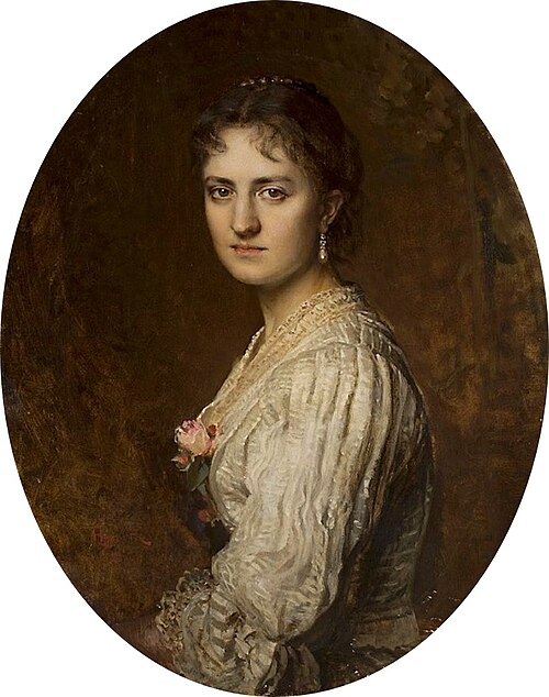 Porträt der Anna Branicka (1863-1953)., 1886, Leopold Horovitz
