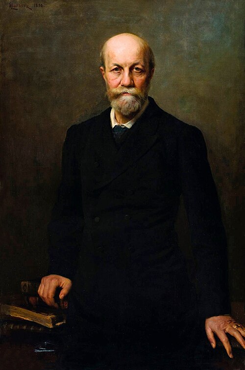 Porträt des Mór Jókai, 1888, Leopold Horovitz
