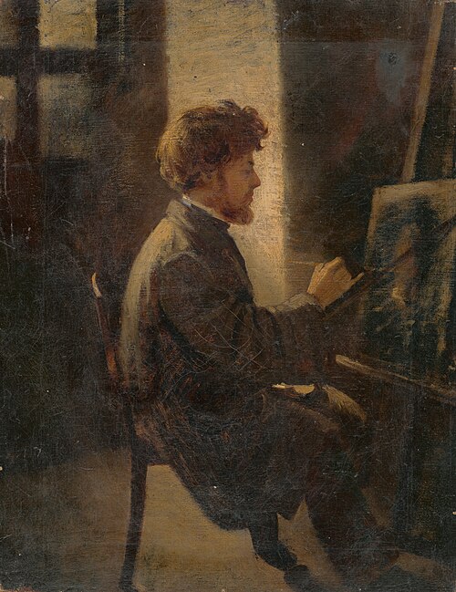 Painter at Work, 1870, Leopold Horovitz