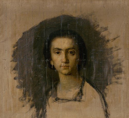 Head Study of a Woman, 1860, Leopold Horovitz