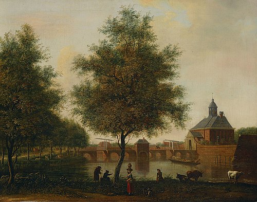 De Weesperpoort gezien vanaf de Buitensingel, 1765, Jan Ekels
