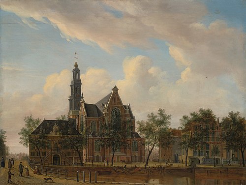 De Westerhal en de Westerkerk, 1750, Jan Ekels