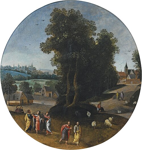 Christ on the road to Emmaus, , Abel Grimmer