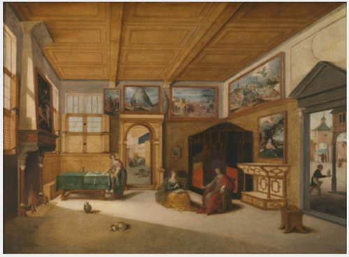Jésus chez Marthe et Marie, 1614, Abel Grimmer