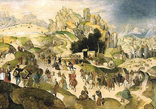 The Road to Calvary, 1599, Abel Grimmer