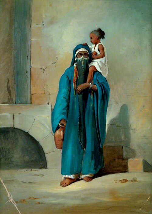 An Egyptian Fellahah with Her Child, 1835, Émile Prisse d'Avennes