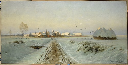 Soir d'hiver. Bertricourt, environs de Reims, 1894, Armand Guéry
