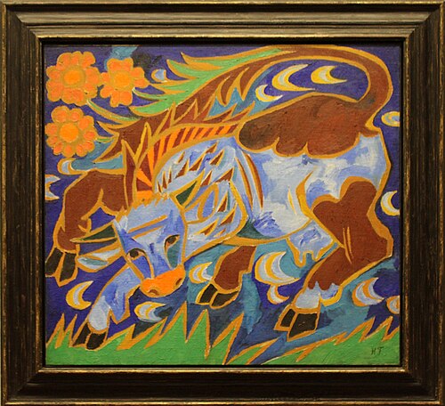 Die blaue Kuh, 1911, Nathalie Gontcharova
