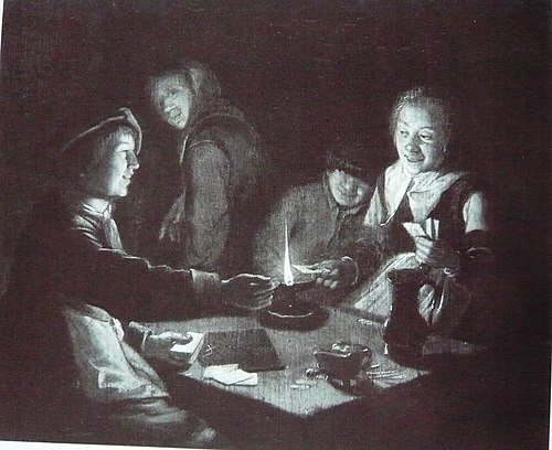 Card players by lamplight, 1633, Judith Leyster