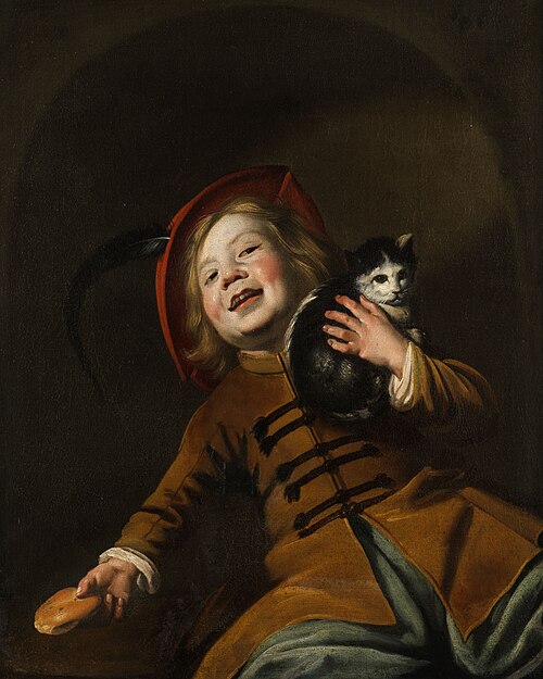 Portrait of a boy with a cat, 1630, Judith Leyster