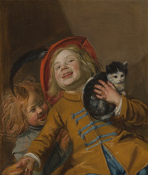 Twee kinderen met een kat, 1630, Judith Leyster