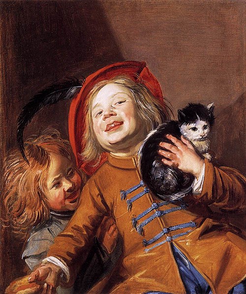 Two Children with a Cat, 1630, Judith Leyster