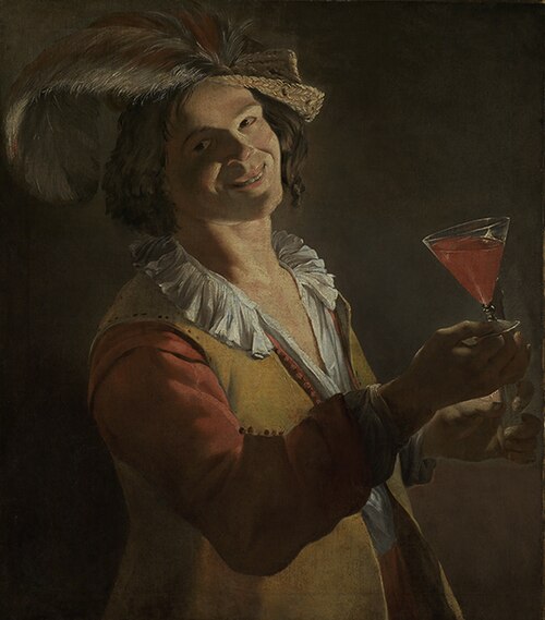 Laughing boy with wineglass, 1628, Judith Leyster