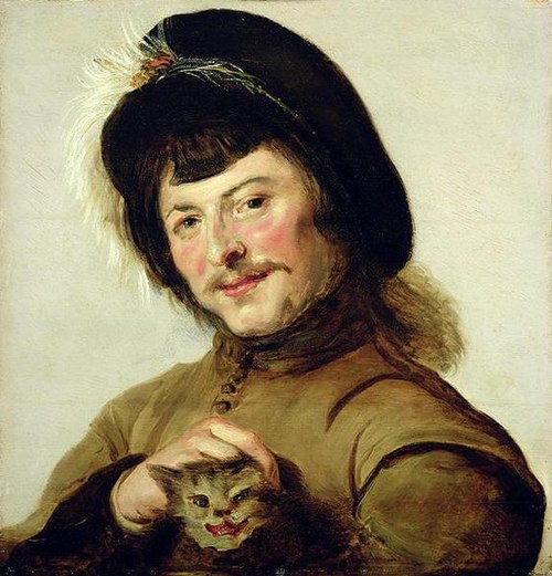 Young Man with a Cat, 1635, Judith Leyster