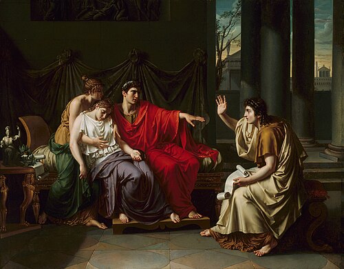 Virgil Reading the "Aeneid" to Augustus, Octavia, and Livia, 1790, Jean-Baptiste Wicar