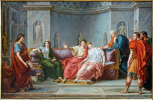 Virgile lisant l'Enéïde devant Auguste et Livie, 1818, Jean-Baptiste Wicar