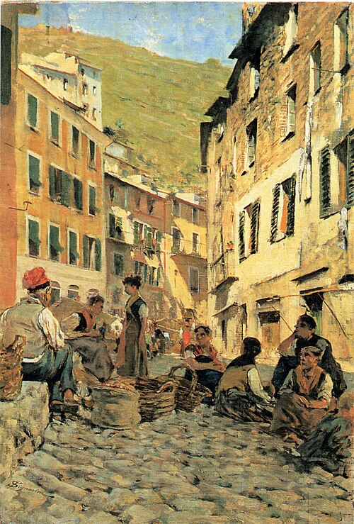 Resting in Riomaggiore, 1892, Telemaco Signorini
