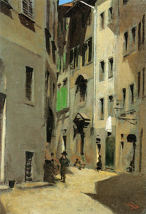 Via Torta, Florence, 1870, Telemaco Signorini