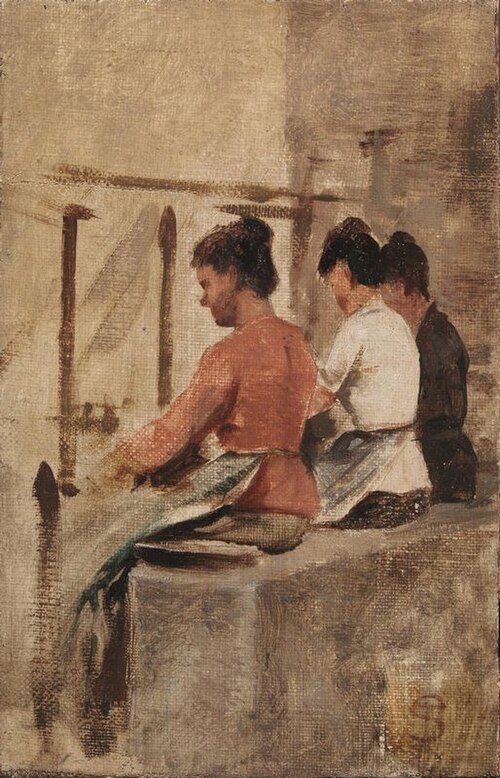 Straw Weavers, 1880, Telemaco Signorini