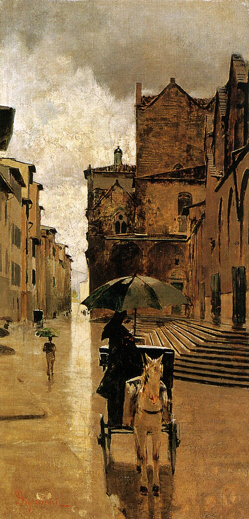 Via de' Malcontenti, Florence, 1887, Telemaco Signorini