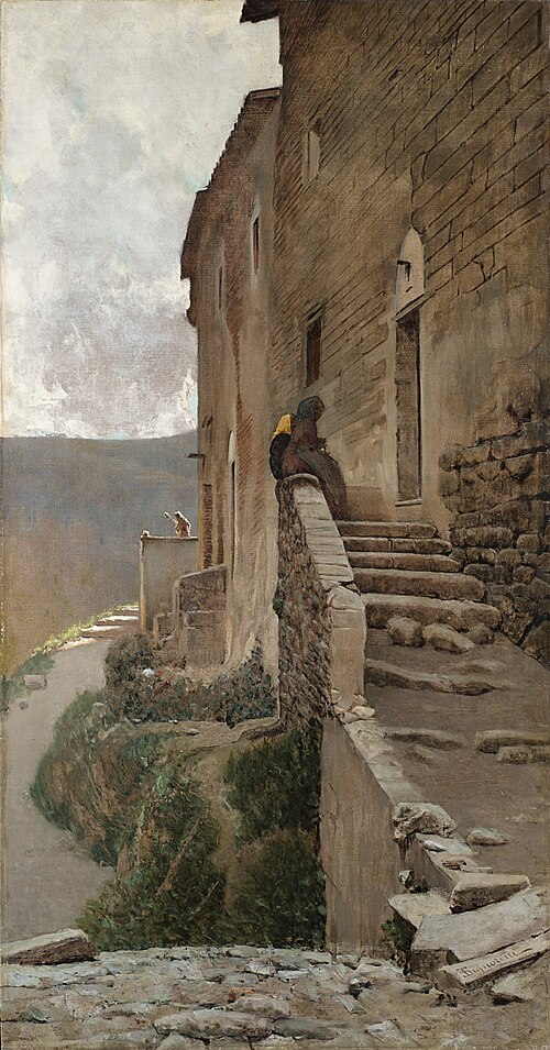 The descendants of Leonardo, 1874, Telemaco Signorini