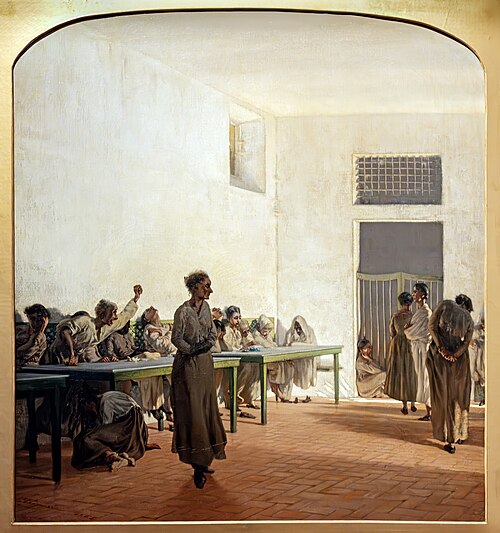 La salle des agitées du Bonifacio à Florence, 1914, Telemaco Signorini