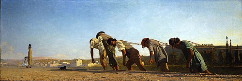 The towpath, 1864, Telemaco Signorini