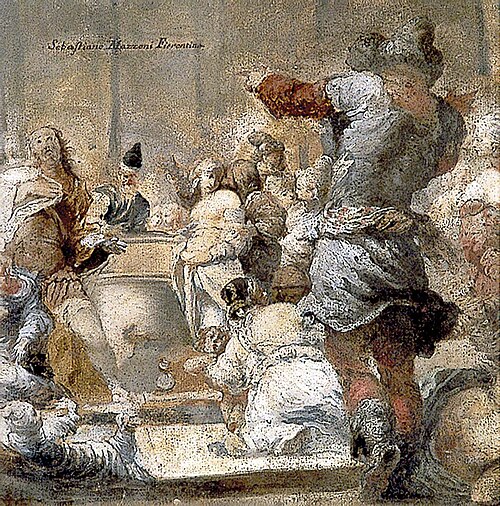 Study for 'The Sacrifice of Jephthah', , Sebastiano Mazzoni