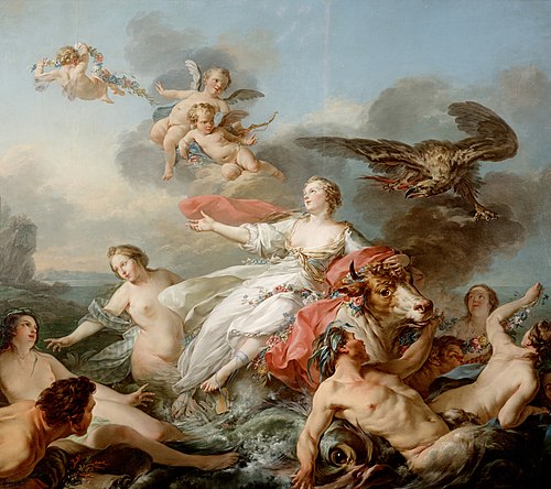 L'Enlèvement d'Europe, 1750, Jean-Baptiste Marie Pierre