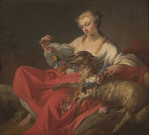 The Favorite Lamb (Le Mouton Favori), 1758, Jean-Baptiste Marie Pierre