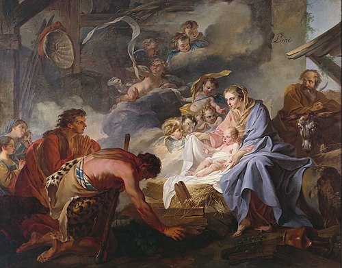 The Adoration of the Shepherds, 1745, Jean-Baptiste Marie Pierre