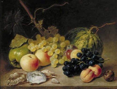 Still Life with Fruit, 1850, Jean Augustin Daiwaille