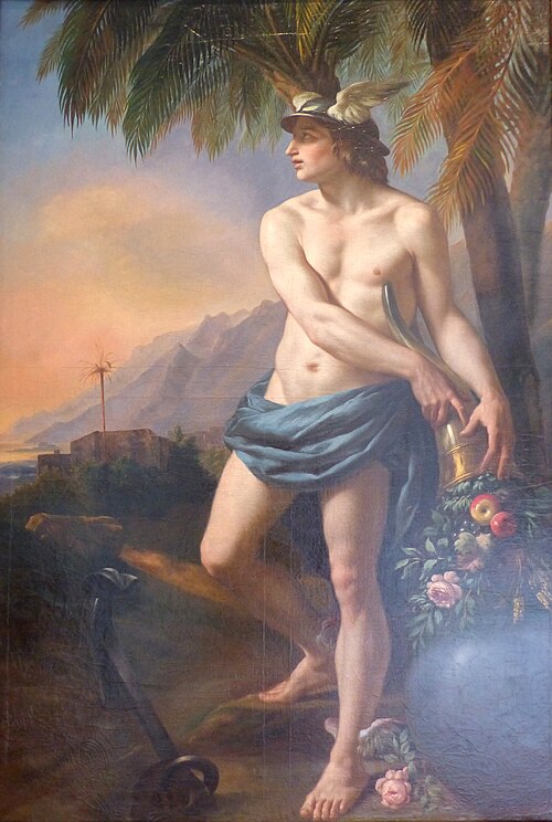 Mercure, porteur de l'abondance sur terre, 1781, Jean-Jacques Lagrenée
