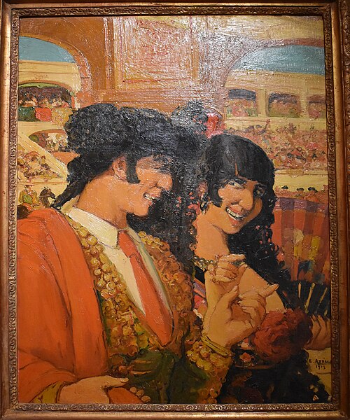 Couple d'Espagnols (Toréador et espagnole), 1913, Ernest Azéma