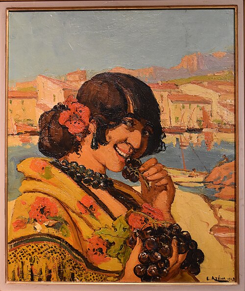 Femme mangeant une grappe de raisin, 1913, Ernest Azéma