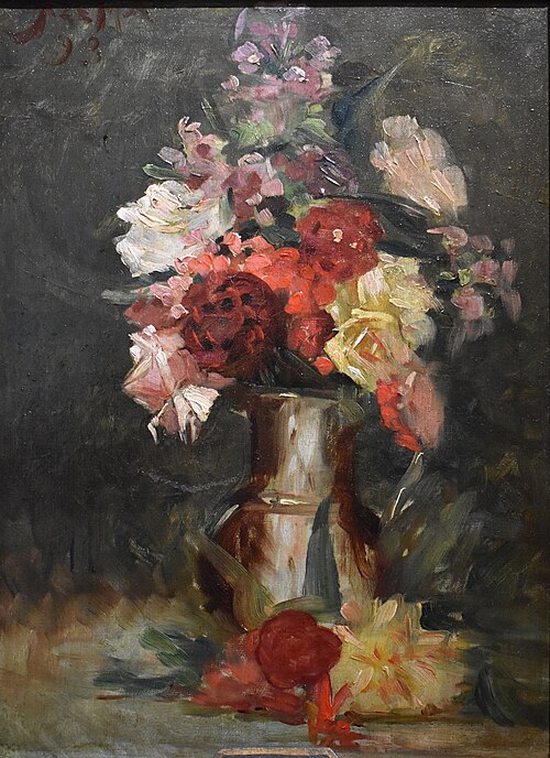 Bouquet de fleurs dans un vase, 1893, Ernest Azéma