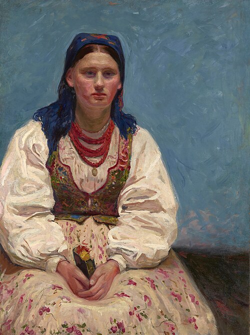 Portrait of Jadwiga Mikołajczykówna, 1900, Stanisław Kamocki