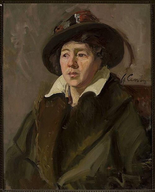 Portrait of a woman in a hat, 1915, Stanisław Lentz