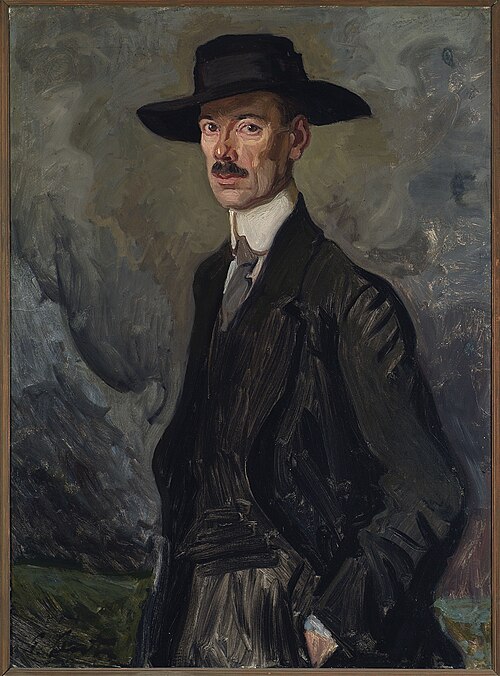 Portrait of Bronisław Kowalewski, painter, 1915, Stanisław Lentz