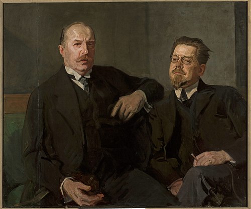 Portrait of Weysenhoff and Władysław Reymont, 1918, Stanisław Lentz