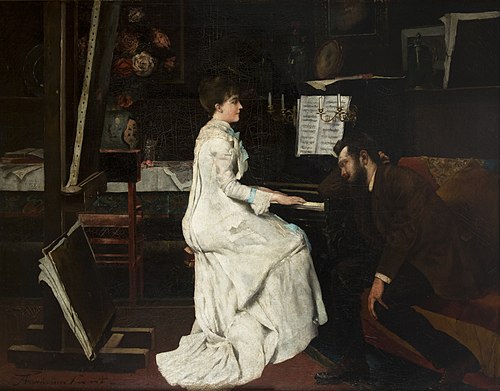 At the Piano, 1884, Stanisław Lentz