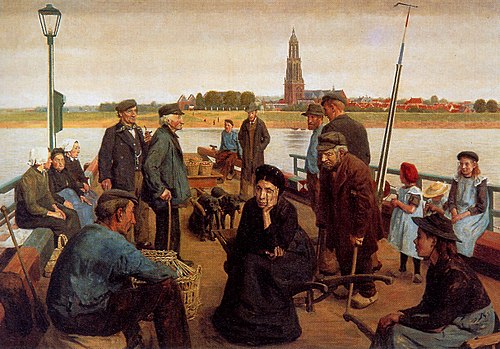 The Rhenen Ferry, 1908, F Hart Nibbrig