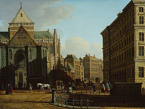 The Donkere Sluis at the Nieuwezijds Voorburgwal in Amsterdam, 1777, Paulus Constantijn la Fargue