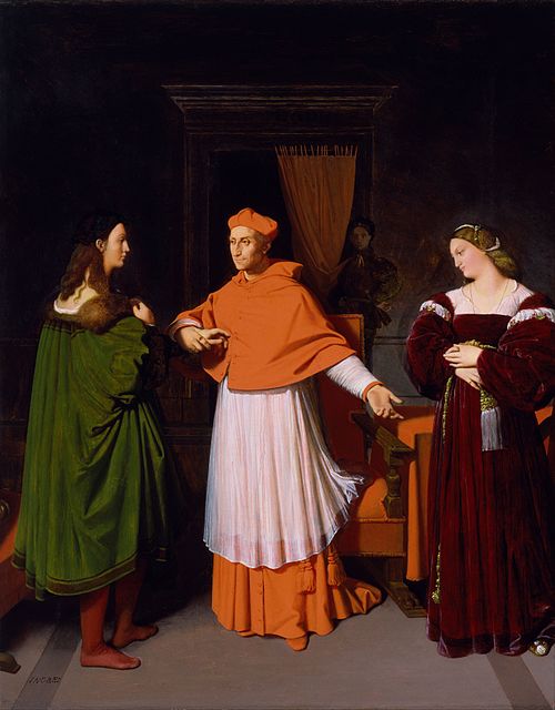 Raphaël et la Nièce du cardinal Bibbiena, 1813, Jean-Auguste Dominique Ingres
